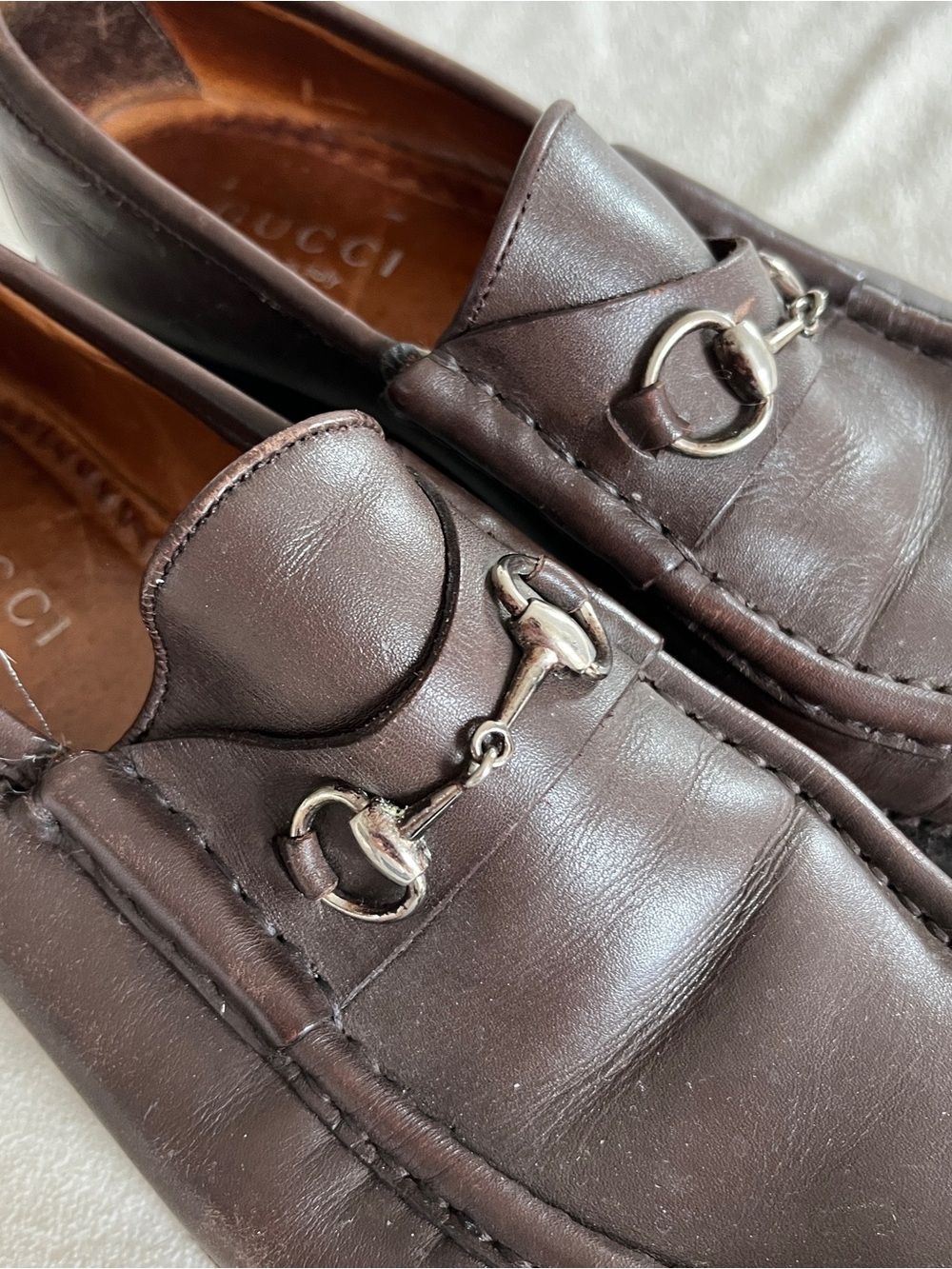 Gucci Brown Classic Horsebit Loafers Size Womens 9 - Picture 12 of 12